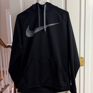 EUC Nike Dri Fit Black Hoodie with Gray Swoosh